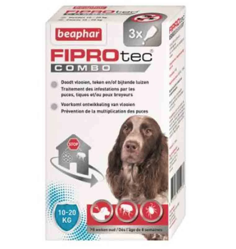 Beaphar Fiprotec Combo Chiens 10-20 Kg 3 Pipettes 1 Beaphar Fiprotec Combo Chiens 10-20 Kg 3 Pipettes