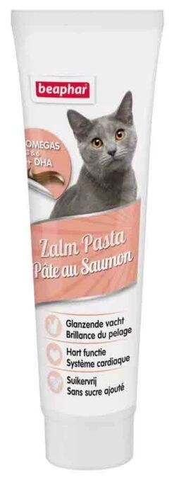 Beaphar Pâte Au Saumon Beauté Du Pelage Chat 100 G