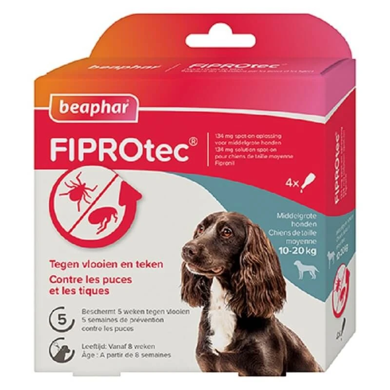 Beaphar Fiprotec Spot-on Chien 10 - 20 Kg X4 1 Beaphar Fiprotec Spot-on Chien 10 - 20 Kg X4