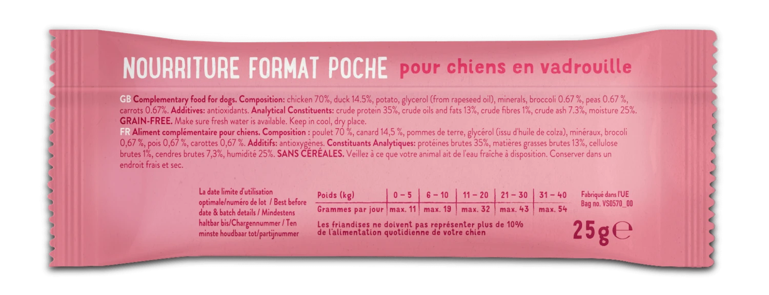 Edgard & Cooper Barre Pour Toutou Overbooké Au Canard Et Poulet 25 G – Image 2