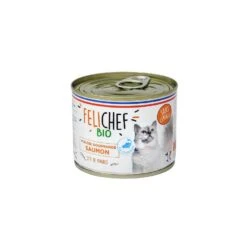 Felichef Mousses Gourmandes BIO Saumon Sans Céréales Chat 12 X 200 G