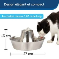 Pet Safe Fontaine Seaside Inox 1.8 L -Mini Zoo Soldes fontaine eau 3 1