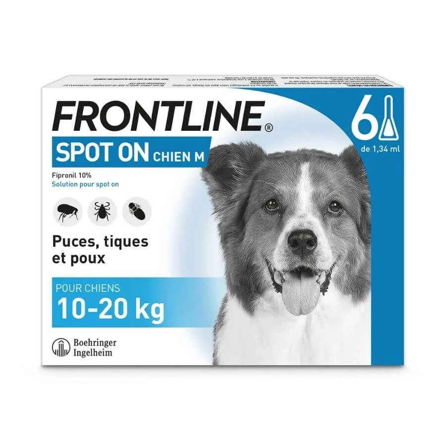 Frontline Spot On Chien De 10-20 Kg 6 Pipettes 1 Frontline Spot On Chien De 10-20 Kg 6 Pipettes