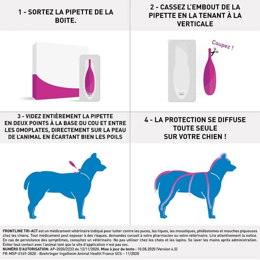 Frontline Tri Act Spot On Très Petit Chien 2 - 5 Kg 3 Pipettes 4 Frontline Tri Act Spot On Très Petit Chien 2 - 5 Kg 3 Pipettes – Image 4