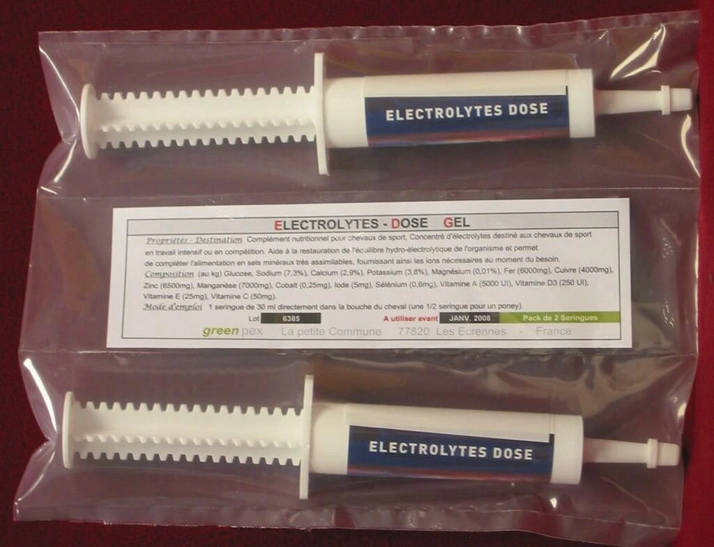 Greenpex Electrolytes Gel Seringue 1 Greenpex Electrolytes Gel Seringue