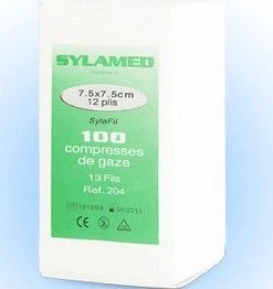 Compresses De Gaze Hydrophile Non Stériles 7.5 X 7.5 Cm Par 100