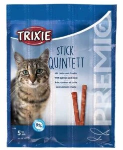 Trixie Premio Stick Quintett Avec Saumon Et Truite Pour Chat 5 X 5 G