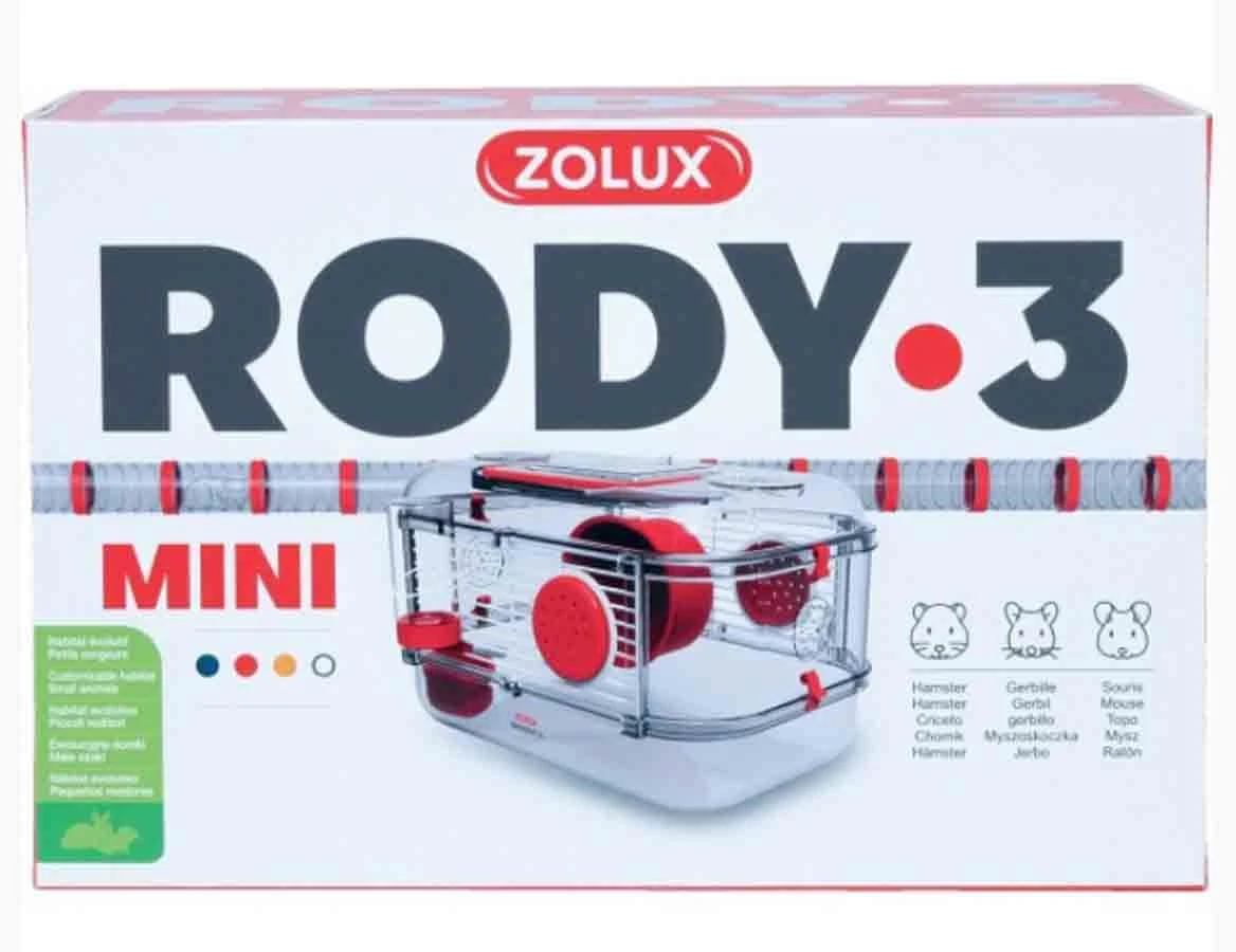 Zolux Cage RODY.3 Mini Rouge 2 Zolux Cage RODY.3 Mini Rouge – Image 2